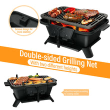 Load image into Gallery viewer, Gymax Heavy Duty Cast Iron Charcoal Grill Tabletop BBQ Grill Stove for Camping Picnic