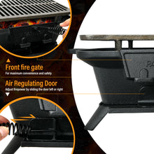 Load image into Gallery viewer, Gymax Heavy Duty Cast Iron Charcoal Grill Tabletop BBQ Grill Stove for Camping Picnic