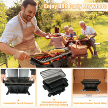 Load image into Gallery viewer, Gymax Heavy Duty Cast Iron Charcoal Grill Tabletop BBQ Grill Stove for Camping Picnic