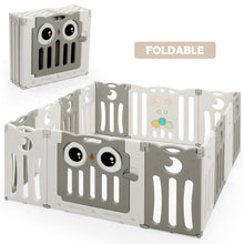 Load image into Gallery viewer, Gymax 14-Panel Baby Playpen Kids Activity Center Foldable Play Yard w/ Lock Door
