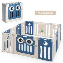 Load image into Gallery viewer, Gymax 14-Panel Baby Playpen Kids Activity Center Foldable Play Yard w/ Lock Door