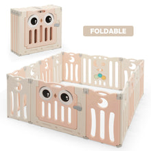 Load image into Gallery viewer, Gymax 14-Panel Baby Playpen Kids Activity Center Foldable Play Yard w/ Lock Door