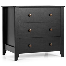 Load image into Gallery viewer, Gymax 3 Drawer Dresser Chest of Drawers Bedside Table for Living Room Bedroom