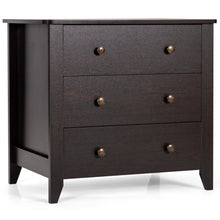 Load image into Gallery viewer, Gymax 3 Drawer Dresser Chest of Drawers Bedside Table for Living Room Bedroom