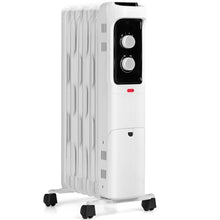 Load image into Gallery viewer, Gymax 1500W Oil Filled Radiator Heater Space Heater w/ 3 Heat Settings Black/White