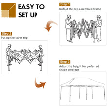 Load image into Gallery viewer, Gymax 10'x20' Pop up Canopy Tent Folding Heavy Duty Sun Shelter Adjustable W/Bag White