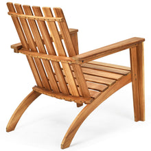 Load image into Gallery viewer, Gymax 4PCS Outdoor Wooden Adirondack Chair Patio Lounge Chair w/ Armrest Natural