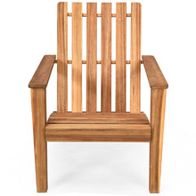 Load image into Gallery viewer, Gymax 4PCS Outdoor Wooden Adirondack Chair Patio Lounge Chair w/ Armrest Natural