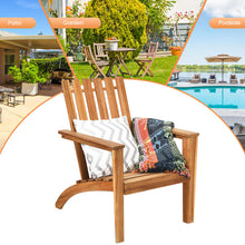 Load image into Gallery viewer, Gymax 4PCS Outdoor Wooden Adirondack Chair Patio Lounge Chair w/ Armrest Natural
