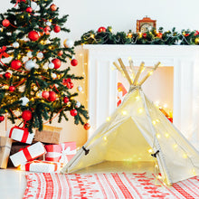 Load image into Gallery viewer, Gymax Pet Teepee Dog Puppy Cat Bed Portable Pet Canvas Tent & House Indoor Outdoor