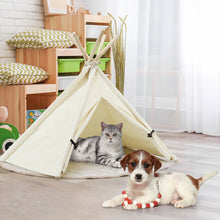 Load image into Gallery viewer, Gymax Pet Teepee Dog Puppy Cat Bed Portable Pet Canvas Tent & House Indoor Outdoor