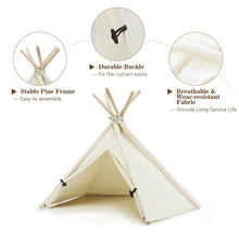 Load image into Gallery viewer, Gymax Pet Teepee Dog Puppy Cat Bed Portable Pet Canvas Tent & House Indoor Outdoor