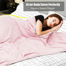 Load image into Gallery viewer, Gymax 15lbs Heavy Weighted Blanket 3 Piece Set w/ Hot & Cold Duvet Covers 60''x80'' Pink