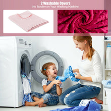 Load image into Gallery viewer, Gymax 15lbs Heavy Weighted Blanket 3 Piece Set w/ Hot & Cold Duvet Covers 60''x80'' Pink