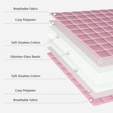Load image into Gallery viewer, Gymax 15lbs Heavy Weighted Blanket 3 Piece Set w/ Hot & Cold Duvet Covers 60''x80'' Pink