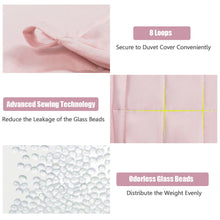 Load image into Gallery viewer, Gymax 15lbs Heavy Weighted Blanket 3 Piece Set w/ Hot & Cold Duvet Covers 60''x80'' Pink