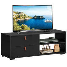 Load image into Gallery viewer, Gymax TV Stand Entertainment Media Center Console for TV's up to 55'' w/Drawers Black/Walnut