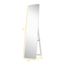 Load image into Gallery viewer, Gymax Full Length Floor Mirror Frameless Wall Mounted Mirror Bedroom Bathroom White