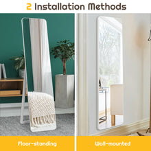 Load image into Gallery viewer, Gymax Full Length Floor Mirror Frameless Wall Mounted Mirror Bedroom Bathroom White