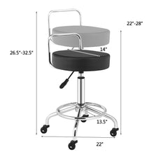 Load image into Gallery viewer, Gymax Pneumatic Work Stool Rolling Swivel Task Chair Spa Office Salon w/Cushioned Seat