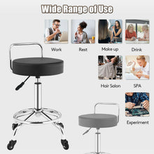 Load image into Gallery viewer, Gymax Pneumatic Work Stool Rolling Swivel Task Chair Spa Office Salon w/Cushioned Seat