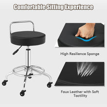 Load image into Gallery viewer, Gymax Pneumatic Work Stool Rolling Swivel Task Chair Spa Office Salon w/Cushioned Seat
