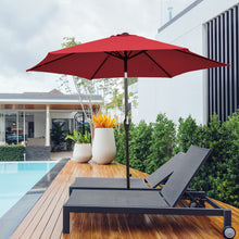 Load image into Gallery viewer, Gymax 10 ft Patio Umbrella Market Table Umbrella Yard Outdoor w/ 6 Ribs