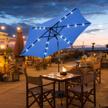 Load image into Gallery viewer, Gymax 9 ft Patio Table Market Umbrella Yard Outdoor w/ Solar LED Lights