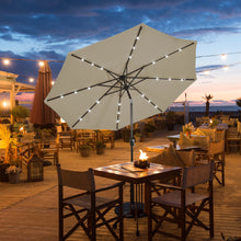 Load image into Gallery viewer, Gymax 10 ft Patio Table Market Umbrella Yard Outdoor w/ Solar LED Lights