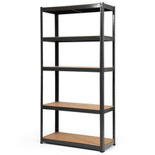 Load image into Gallery viewer, Gymax 1/2/3/4PCS 72'' Metal 5-Tier Garage Storage Rack Shelf Adjustable Freestanding Black