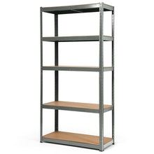 Load image into Gallery viewer, Gymax 1/2/3/4PCS 72'' Metal 5-Tier Garage Storage Rack Shelf Adjustable Freestanding Gray