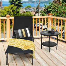 Load image into Gallery viewer, Gymax Patio Chaise Lounge Sling Armless back Adjustable Outdoor Black
