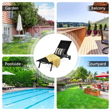 Load image into Gallery viewer, Gymax Patio Chaise Lounge Sling Armless back Adjustable Outdoor Black