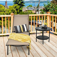Load image into Gallery viewer, Gymax Set of 2 Patio Chaise Lounge Chair Aluminum Adjustable Recliner w/ Wheels Brown
