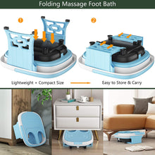 Load image into Gallery viewer, Gymax Portable Folding Foot Bath Spa Massager w/ Remote Control Timer Blue