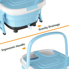 Load image into Gallery viewer, Gymax Portable Folding Foot Bath Spa Massager w/ Remote Control Timer Blue