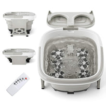 Load image into Gallery viewer, Gymax Portable Folding Foot Bath Spa Massager w/ Remote Control Timer Gray