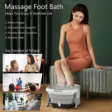 Load image into Gallery viewer, Gymax Portable Folding Foot Bath Spa Massager w/ Remote Control Timer Gray