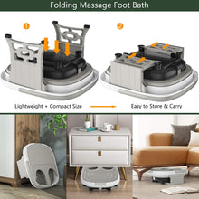 Load image into Gallery viewer, Gymax Portable Folding Foot Bath Spa Massager w/ Remote Control Timer Gray