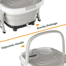Load image into Gallery viewer, Gymax Portable Folding Foot Bath Spa Massager w/ Remote Control Timer Gray