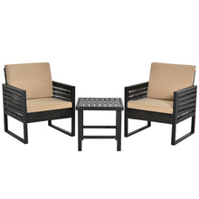 Load image into Gallery viewer, Gymax 3PCS Rattan Outdoor Bistro Set Patio Conversation Furniture Set w/ Cushions