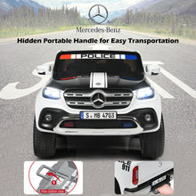 Load image into Gallery viewer, Gymax 12V 2-Seater Kids Ride On Police Car Licensed Mercedes Benz X Class RC w/ Trunk