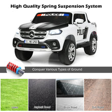 Load image into Gallery viewer, Gymax 12V 2-Seater Kids Ride On Police Car Licensed Mercedes Benz X Class RC w/ Trunk