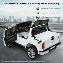 Load image into Gallery viewer, Gymax 12V 2-Seater Kids Ride On Police Car Licensed Mercedes Benz X Class RC w/ Trunk