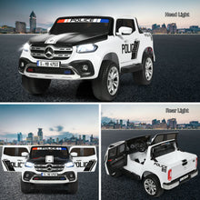 Load image into Gallery viewer, Gymax 12V 2-Seater Kids Ride On Police Car Licensed Mercedes Benz X Class RC w/ Trunk