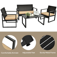 Load image into Gallery viewer, Gymax 8PCS Outdoor Wicker Rattan Furniture Set Patio Conversation Set w/ Cushions