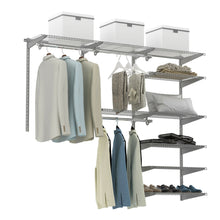 Load image into Gallery viewer, Gymax Custom Closet Organizer Kit 4 to 6 FT Wall-mounted Closet System w/Hang Rod Grey