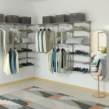 Load image into Gallery viewer, Gymax Custom Closet Organizer Kit 4 to 6 FT Wall-mounted Closet System w/Hang Rod Grey