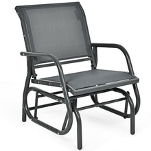 Load image into Gallery viewer, Gymax 2PCS Patio Swing Glider Chair Single Rocking Chair Yard Outdoor Grey