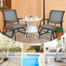 Load image into Gallery viewer, Gymax 2PCS Patio Swing Glider Chair Single Rocking Chair Yard Outdoor Grey